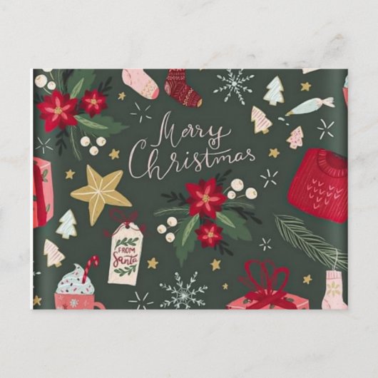 Merry Christmas and happy New year  Briefkaart (Voorkant)