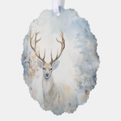 Merry Christmas and Happy New Year Buck Ornament Kaart (Links)