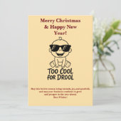 Merry Christmas and Happy New Year Card Funny baby Feestdagenkaart (Staand voorkant)