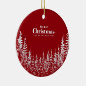 Merry Christmas and Happy New year card Keramisch Ornament (Rechts)