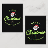Merry Christmas and Happy New Year Contactkaartje (Voorkant / Achterkant)