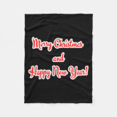 Merry Christmas And Happy New Year  Fleece Deken (Voorkant)