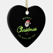 Merry Christmas and Happy New Year Keramisch Ornament (Rechts)
