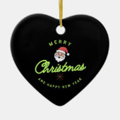 Merry Christmas and Happy New Year Keramisch Ornament (Voorkant)
