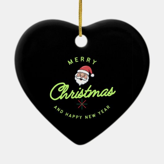 Merry Christmas and Happy New Year Keramisch Ornament (Achterkant)