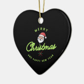 Merry Christmas and Happy New Year Keramisch Ornament (Links)