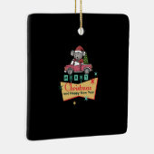 Merry Christmas and Happy New Year Keramisch Ornament (Rechts)