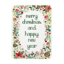 Merry Christmas and Happy New Year Magnet Magneet