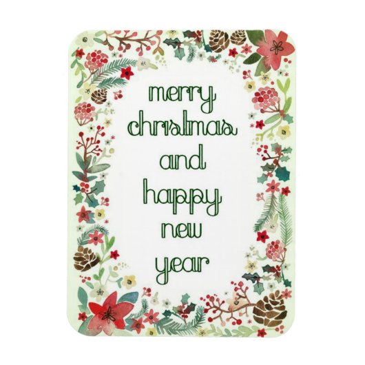 Merry Christmas and Happy New Year Magnet Magneet (Verticaal)