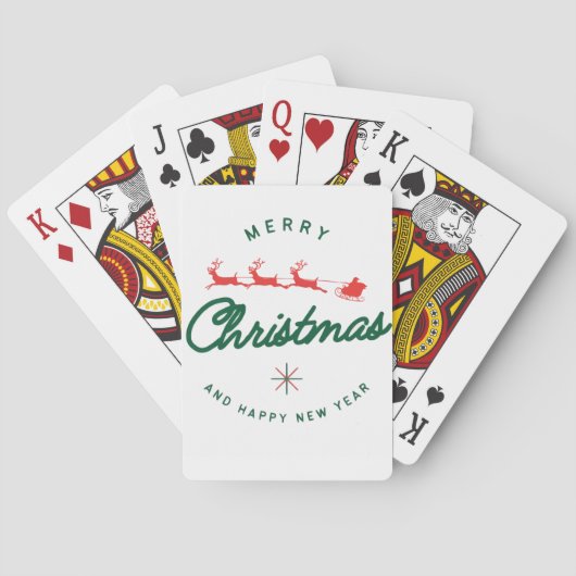 Merry Christmas and happy New Year  Pokerkaarten (Achterkant)