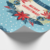 Merry Christmas and Happy New Year! Red Bird Cadeaupapier (Hoek)