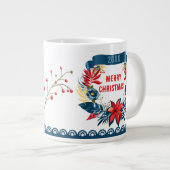 Merry Christmas and Happy New Year! Red Bird Grote Koffiekop (Voorkant rechts)