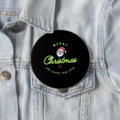 Merry Christmas and Happy New Year Ronde Button 4,0 Cm (In situ)