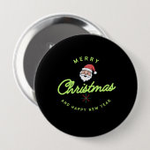 Merry Christmas and Happy New Year Ronde Button 4,0 Cm (Voorkant /achterkant)