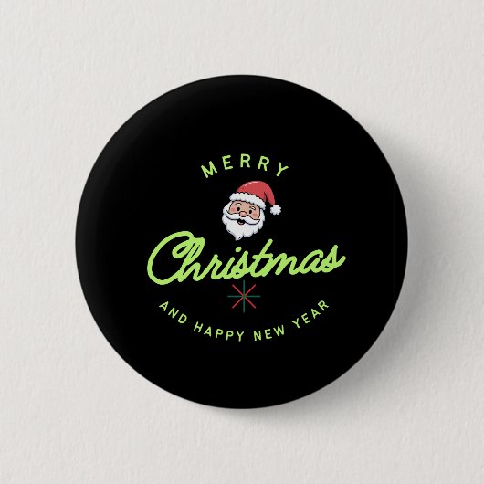 Merry Christmas and Happy New Year Ronde Button 5,7 Cm (Voorkant)