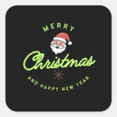 Merry Christmas and happy new year Vierkante Sticker (Voorkant)