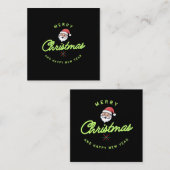 Merry Christmas and Happy New Year Vierkante Visitekaartje (Voorkant / Achterkant)