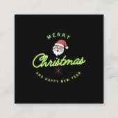 Merry Christmas and Happy New Year Vierkante Visitekaartje (Voorkant)