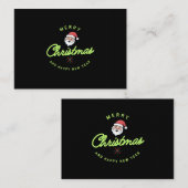 Merry Christmas and Happy New Year Visitekaartje (Voorkant / Achterkant)