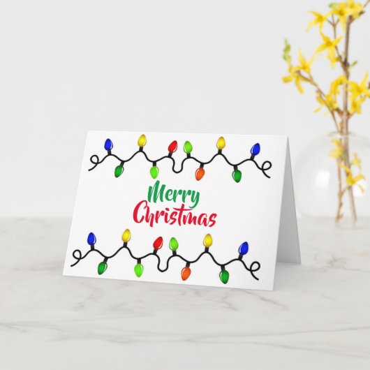 "MERRY CHRISTMAS AND HAPPY NEW YY" KAART (Gele Bloem)