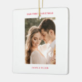 Merry Christmas and Married Photo Keramisch Ornament (Links)