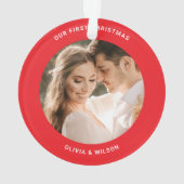 Merry Christmas and Married Photo Ornament (achterkant)