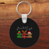 Merry Christmas And Snowflakes Autism Merry Christ Sleutelhanger (Voorkant)