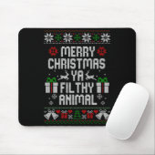 Merry Christmas Animal Filthy Ya Xmas Pajama Long  Muismat (Met muis)