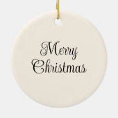 Merry Christmas Animals Santa Hat Keramische Ornam Keramisch Ornament (Achterkant)