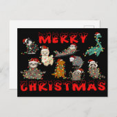 Merry Christmas Animals with Lights  Briefkaart (Voorkant / Achterkant)