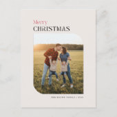 Merry Christmas Arch Family Photo Holiday Greeting Feestdagenkaart (Voorkant)