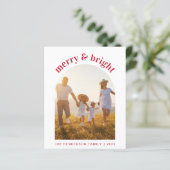 Merry Christmas Arch Photo Budget Holiday Card (Staand voorkant)