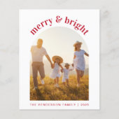 Merry Christmas Arch Photo Budget Holiday Card (Voorkant)