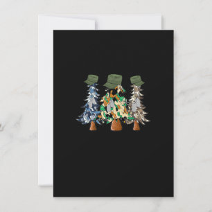 Merry Christmas Army Camouflage Xmas Trees Holiday Kaart