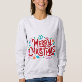 Merry Christmas Ash kleur Sweatshirt voor Vrouwen
