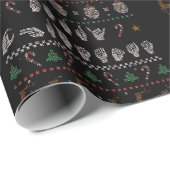 Merry Christmas - ASL Amerikaans Gebarentaal II Cadeaupapier (Rol Hoek)