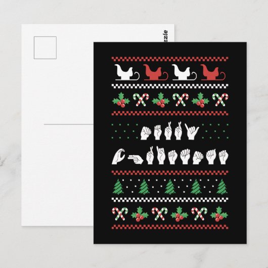 Merry Christmas - ASL Amerikaanse Gebarentaal I Briefkaart (Voorkant / Achterkant)