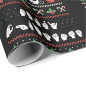 Merry Christmas - ASL Amerikaanse Gebarentaal I Cadeaupapier (Rol Hoek)