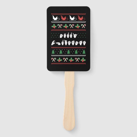 Merry Christmas - ASL Amerikaanse Gebarentaal I Handwaaier (Voorkant)