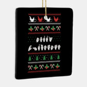 Merry Christmas - ASL Amerikaanse Gebarentaal I Keramisch Ornament (Rechts)