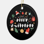 Merry Christmas - ASL Amerikaanse Gebarentaal III Keramisch Ornament (Links)