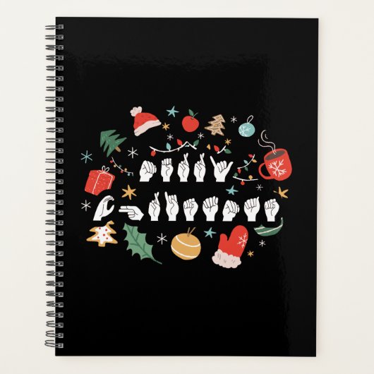 Merry Christmas - ASL Amerikaanse Gebarentaal III Planner (Voorkant)