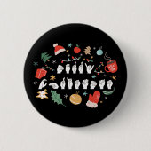 Merry Christmas - ASL Amerikaanse Gebarentaal III Ronde Button 5,7 Cm (Voorkant)