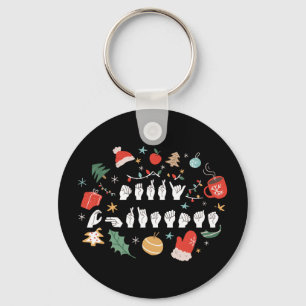 Merry Christmas - ASL Amerikaanse Gebarentaal III Sleutelhanger