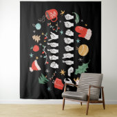 Merry Christmas - ASL Amerikaanse Gebarentaal III Wandkleed (In situ)