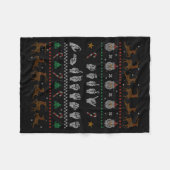 Merry Christmas Asl Sign Language Deaf Pride Sped  Fleece Deken (Voorkant (Horizontaal))