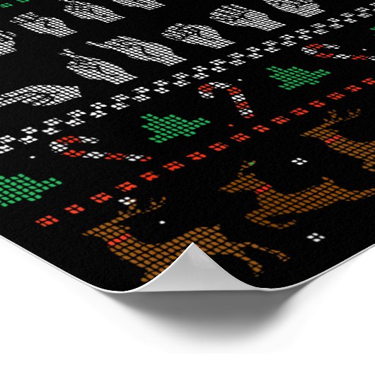 Merry Christmas Asl Sign Language Deaf Pride Sped  Poster (Hoek)