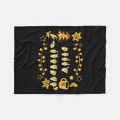 Merry Christmas Asl Sign Language Deaf Sped Women Fleece Deken (Voorkant (Horizontaal))