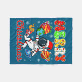 Merry Christmas Astronaut Santa Hat Snowflakes Tre Fleece Deken (Voorkant (Horizontaal))