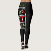 Merry Christmas Aunt Light Ugly Christmas Leggings (Achterkant)